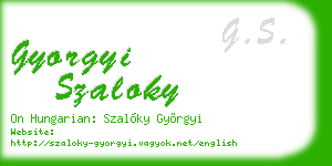 gyorgyi szaloky business card