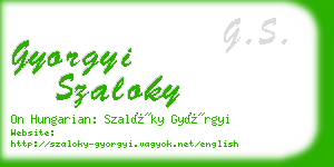 gyorgyi szaloky business card